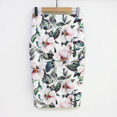 Falda midi con estampado floral